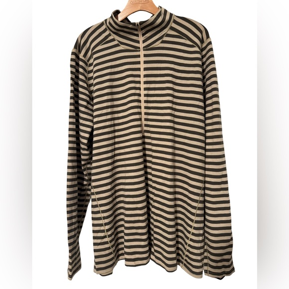 Patagonia Men’s Merino Striped Quarter-Zip Pullover in - Picture 2 of 5